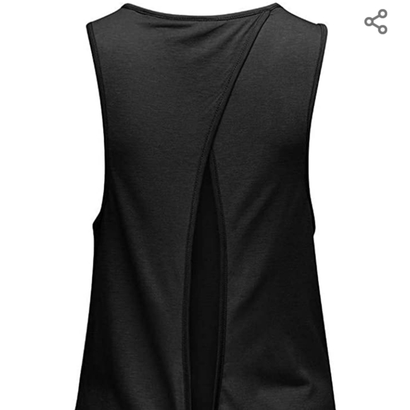 Black tie back tank top - Picture 5 of 7